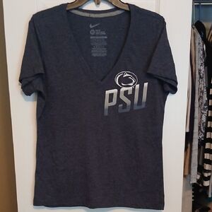 Nike PSU Nittany Lions Navy V-Neck Tee Women's XL